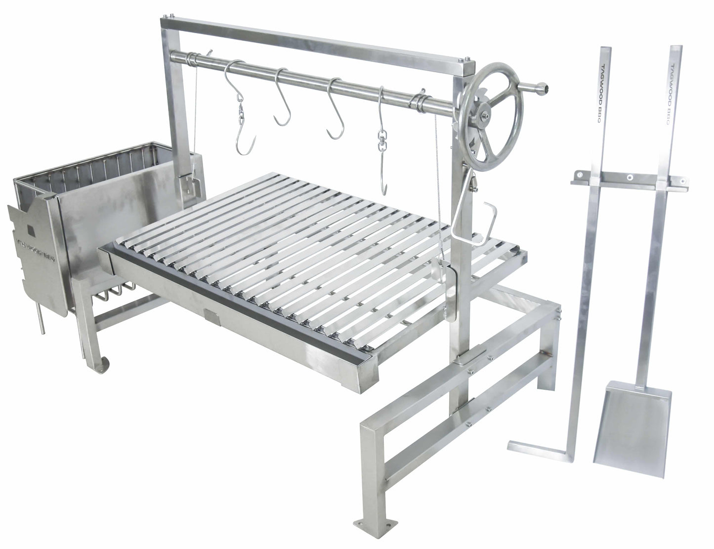 Tagwood BBQ Insert Style Argentine Santa Maria Wood Fire & Charcoal Gaucho Grill without firebricks | BBQ09SS --