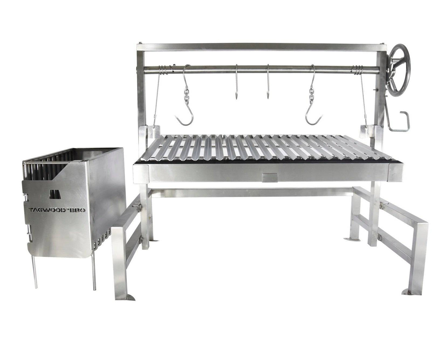 Tagwood BBQ Insert Style Argentine Santa Maria Wood Fire & Charcoal Gaucho Grill without firebricks | BBQ09SS --