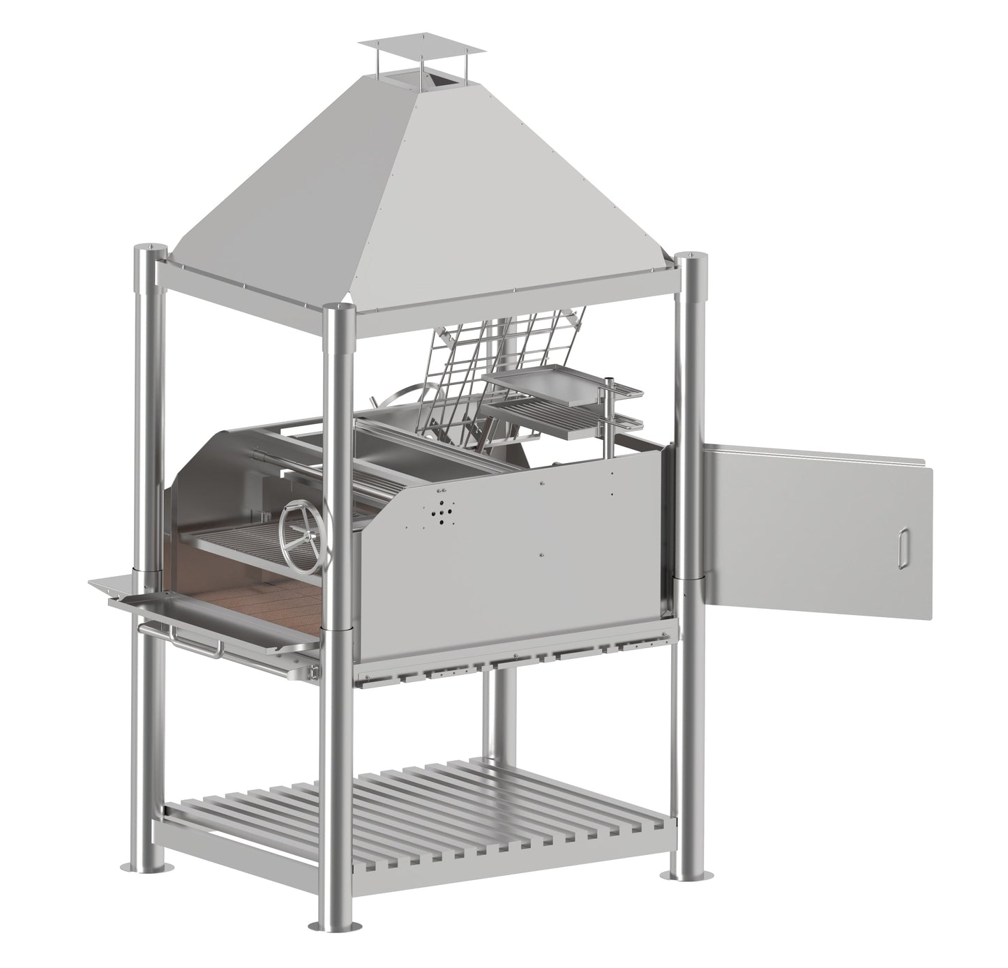 Tagwood BBQ Argentine Santa Maria Wood Fire & Charcoal Gaucho Grill all Stainless Steel | BBQ12SS PRE-ORDER