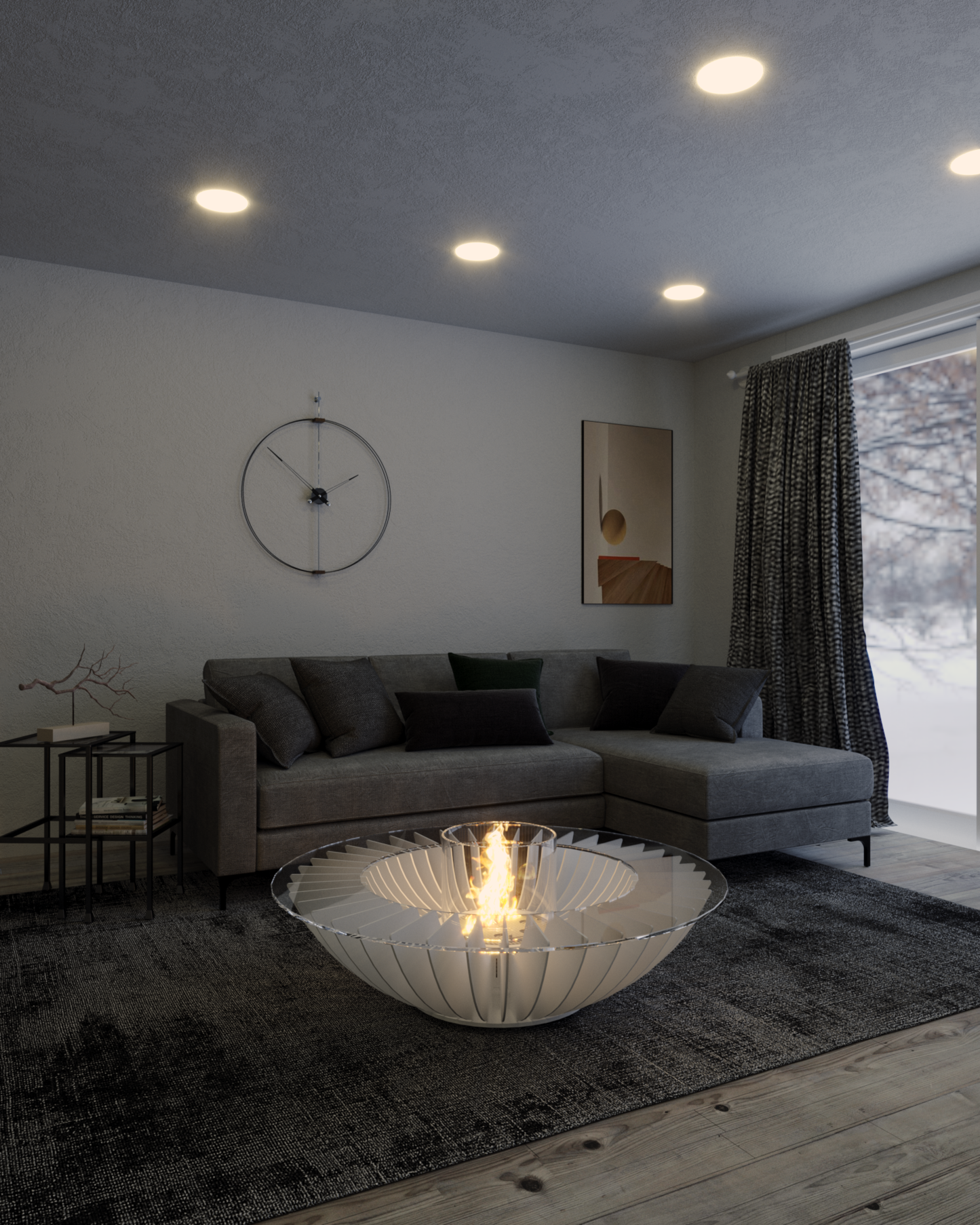Cosmo 13 Floor Mounted Fireplace