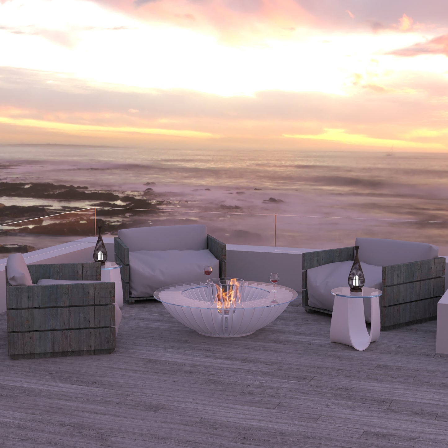 Cosmo 13 Floor Mounted Fireplace