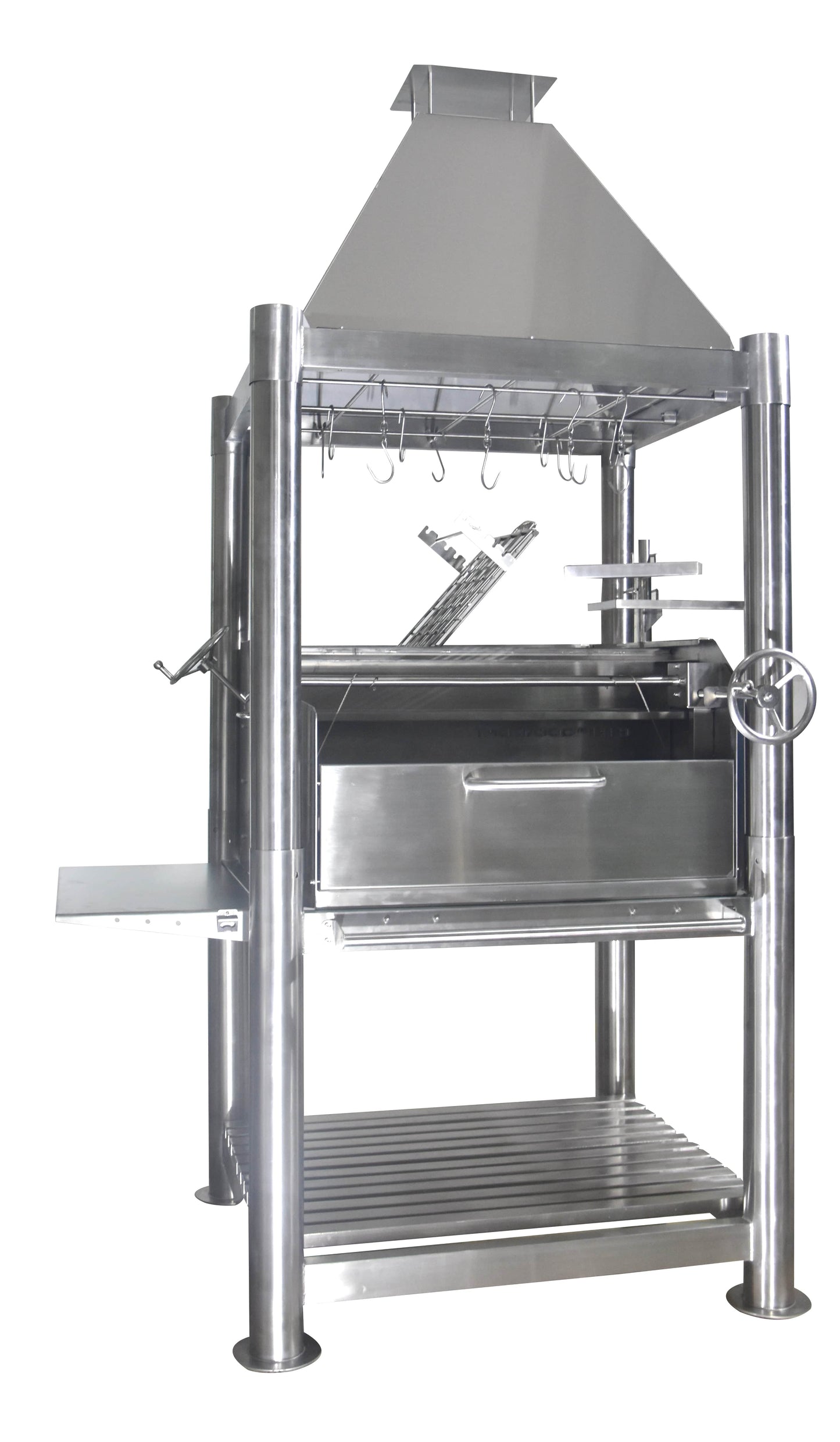 Tagwood BBQ Argentine Santa Maria Wood Fire & Charcoal Gaucho Grill all Stainless Steel | BBQ02SS OPEN FIRE COOKING -