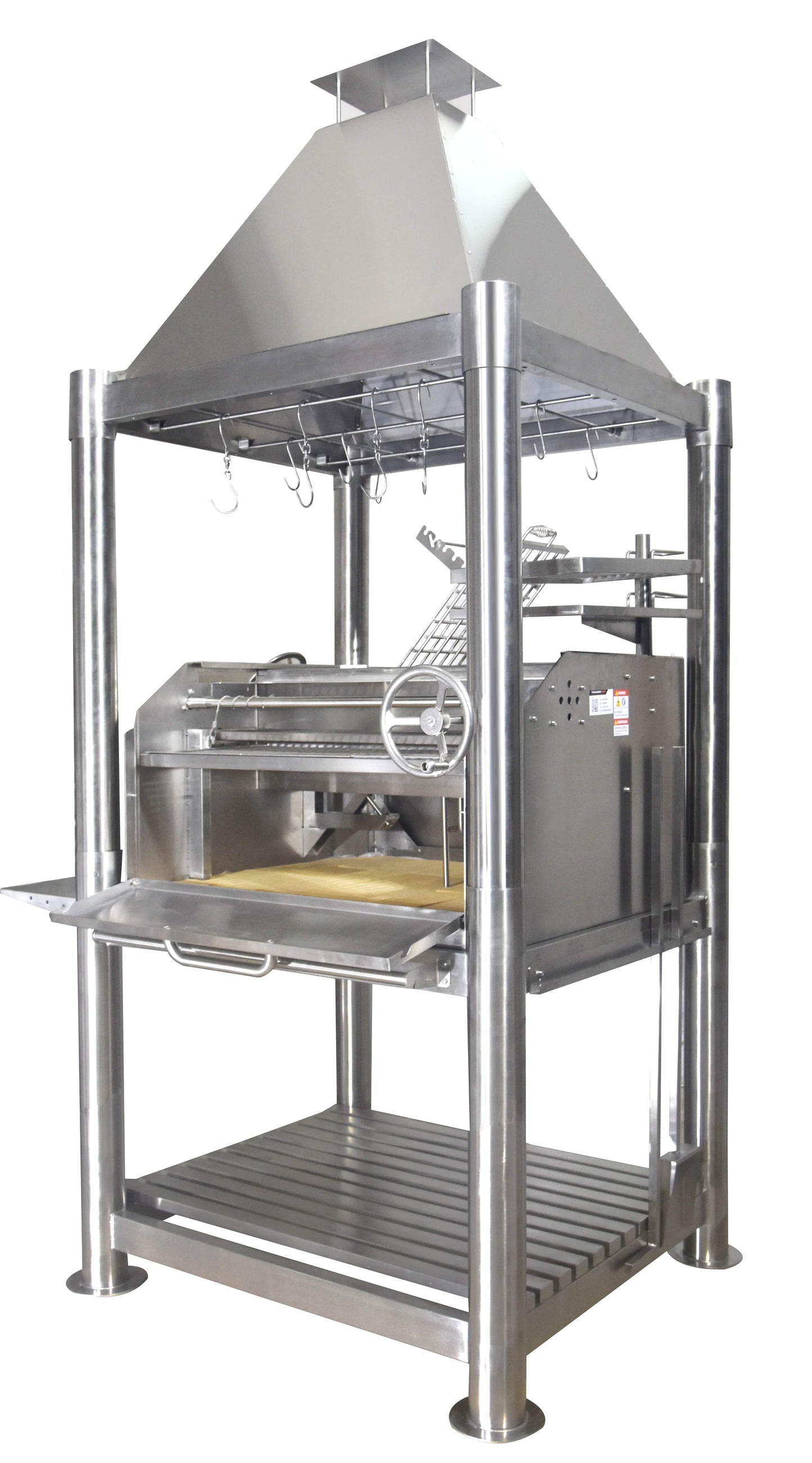 Tagwood BBQ Argentine Santa Maria Wood Fire & Charcoal Gaucho Grill all Stainless Steel | BBQ02SS OPEN FIRE COOKING -