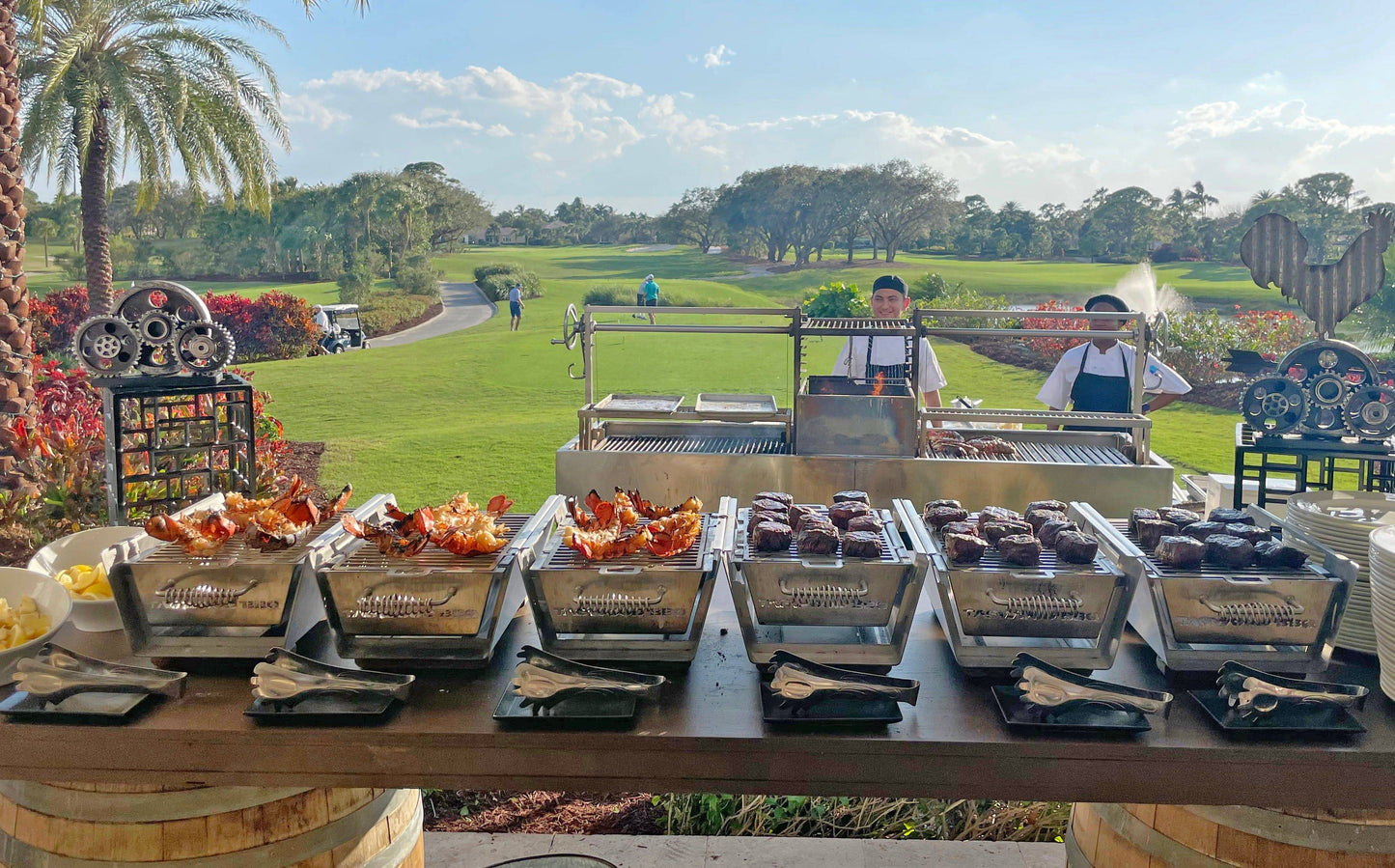 Tagwood BBQ Table Top Warming Brazier | Stainless steel and Acacia wood | BBQ07SS--