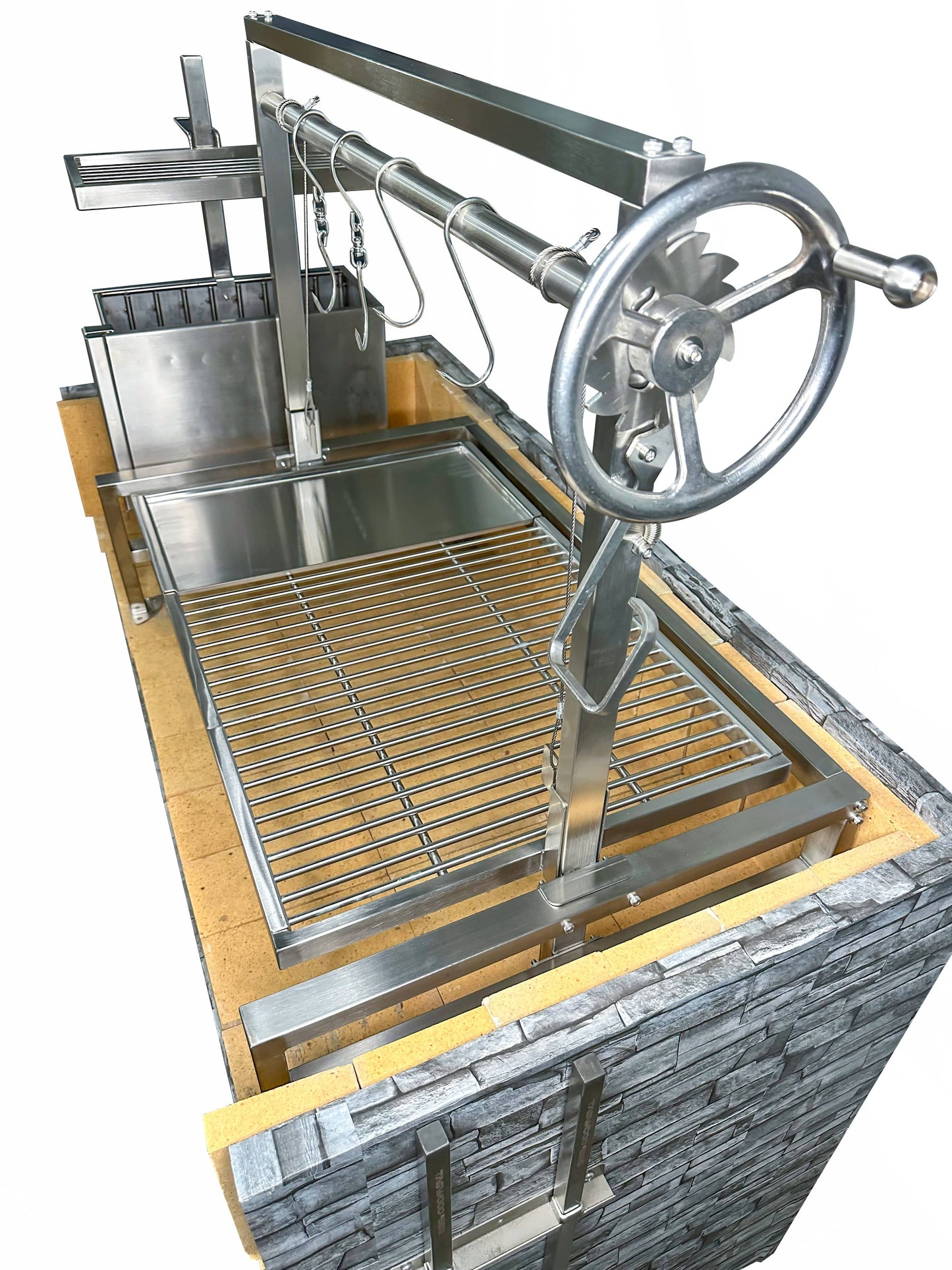 Tagwood BBQ Insert Style Argentine Santa Maria Wood Fire & Charcoal Gaucho Grill without firebricks | BBQ09SS --