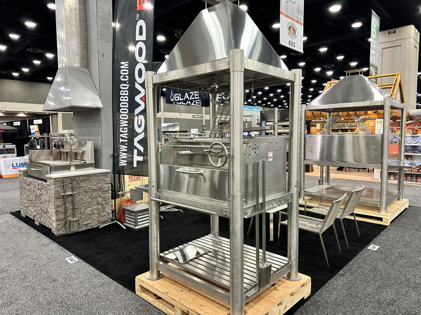 Tagwood BBQ Argentine Santa Maria Wood Fire & Charcoal Gaucho Grill all Stainless Steel | BBQ02SS OPEN FIRE COOKING -