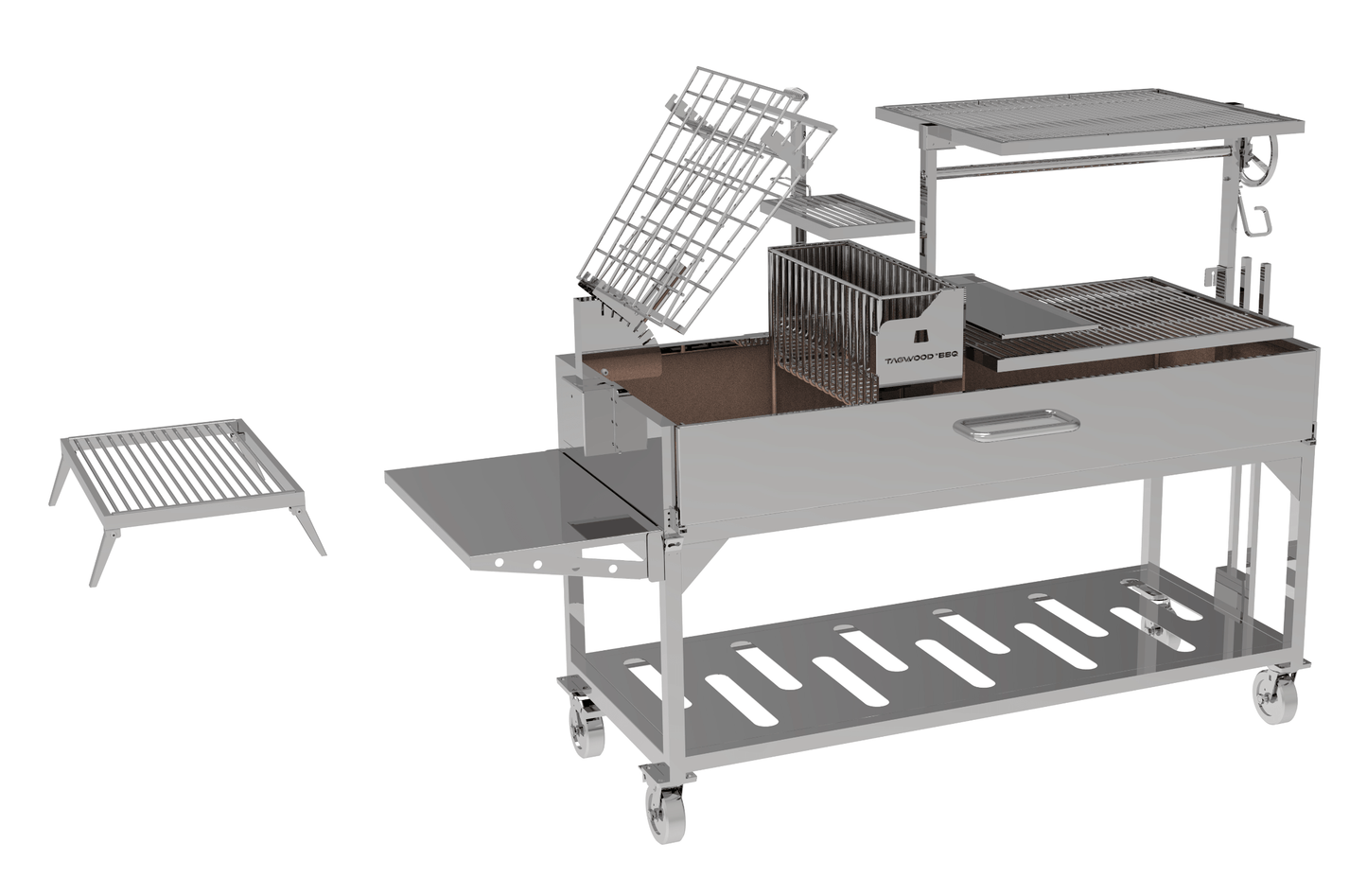 Tagwood BBQ Argentine Santa Maria Wood Fire & Charcoal Gaucho Grill | BBQ26SS --