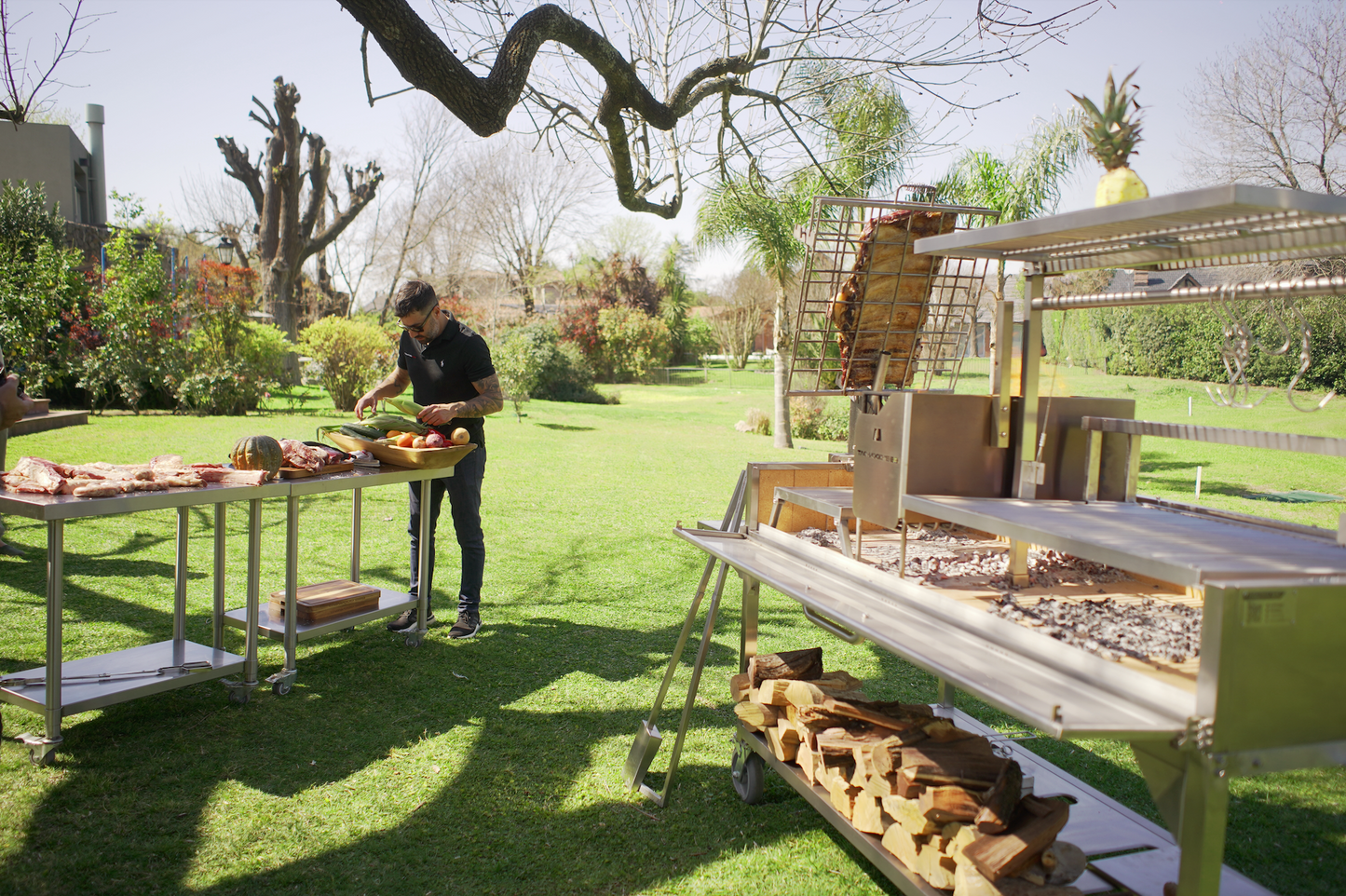 Tagwood BBQ Argentine Santa Maria Wood Fire & Charcoal Gaucho Grill | BBQ26SS --