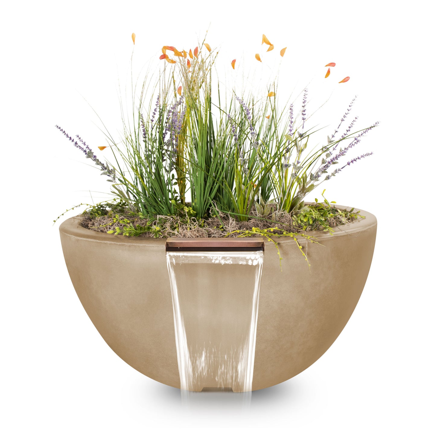 Luna CFRC Planter & Water Bowl - 38", Vanilla (-VAN)