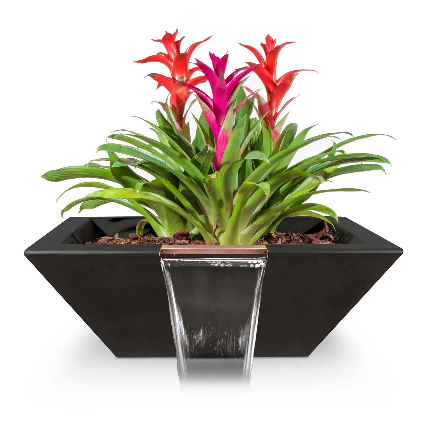 Maya Planter & Water Bowl - GFRC Concrete - 30", Slate (-MSL)