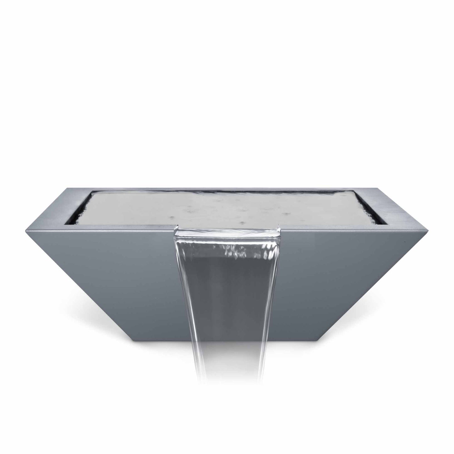 Maya Water Bowl - Metal Powder Coated - 24", Pewter Powdercoat