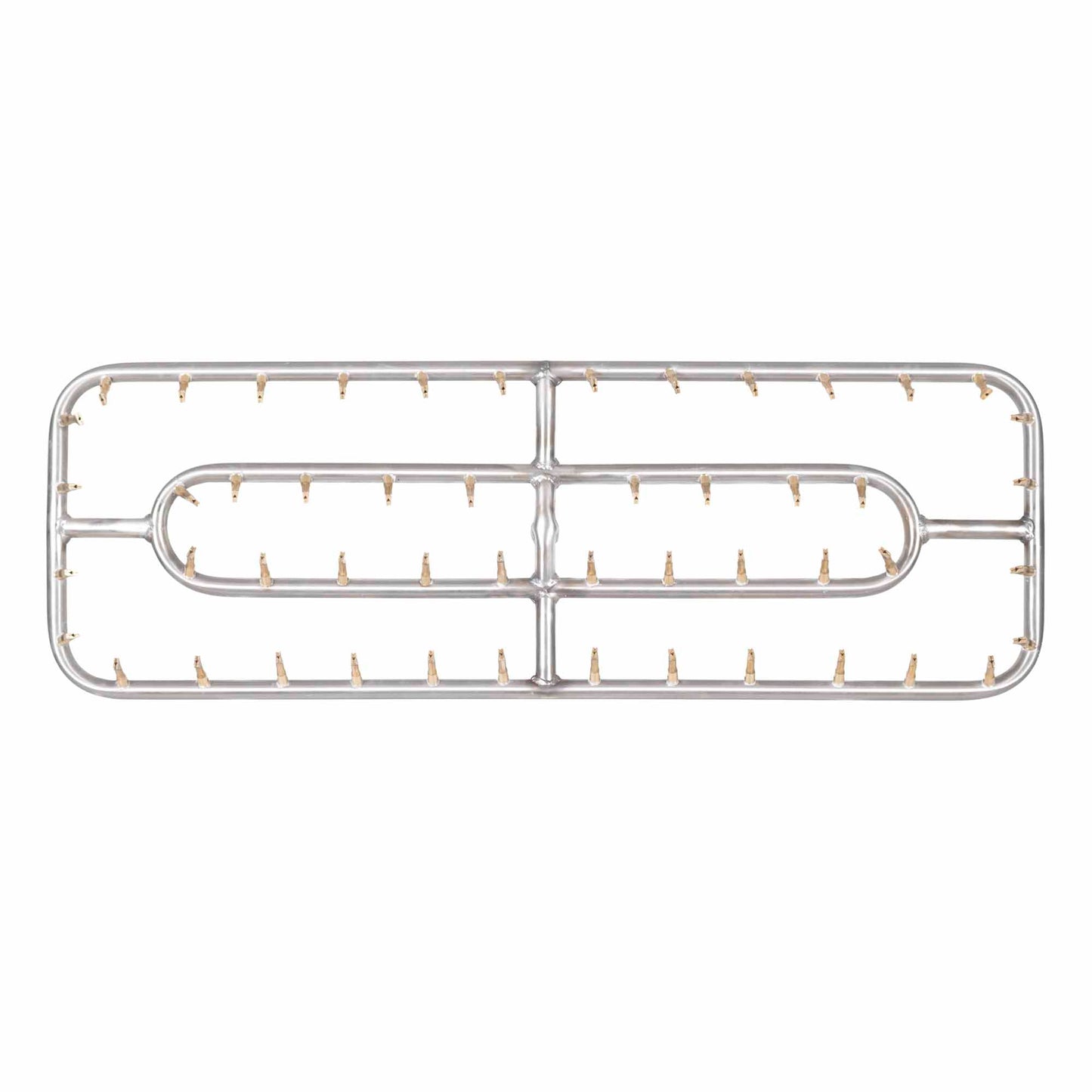 Double Rectangle Stainless Bullet Burner - 30" x 12", Stainless Steel