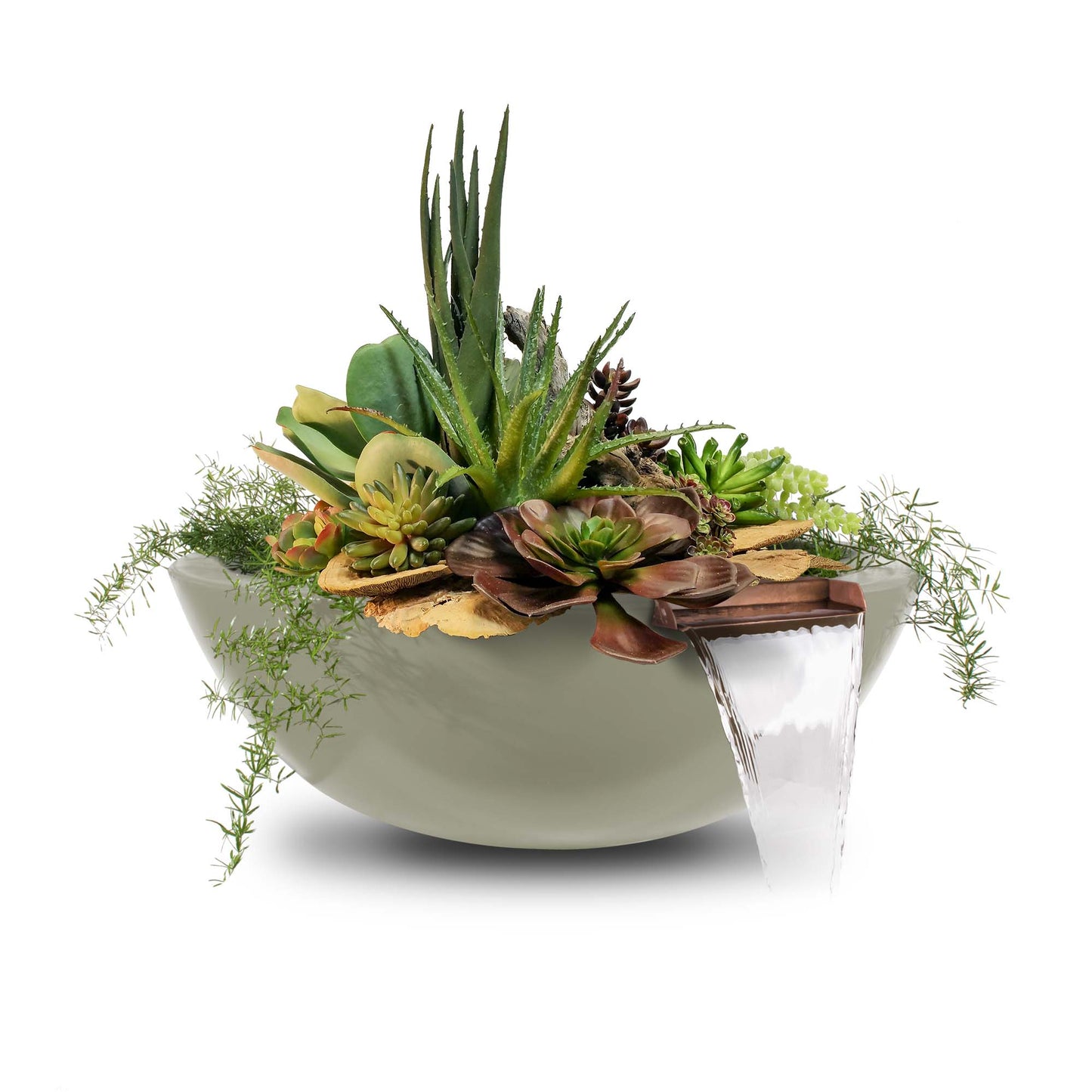 Sedona Planter & Water Bowl - GFRC Concrete - 27", Bronze (-MBR)