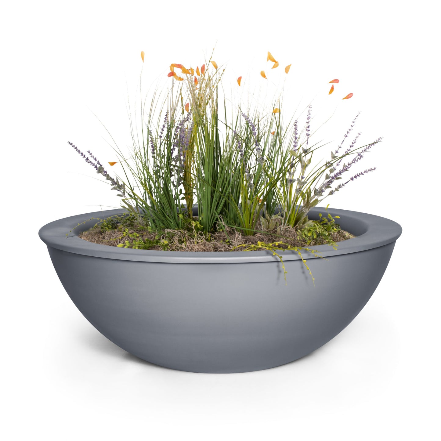 Sedona Planter Bowl - Metal Powder Coat - White(WHT), 36"