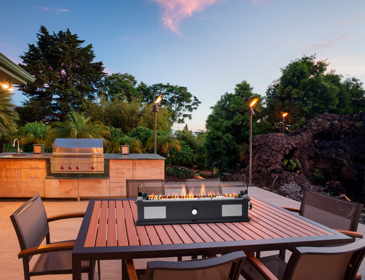 LOOM II Portable Fire Pit - Beat To Music Fire Technology
