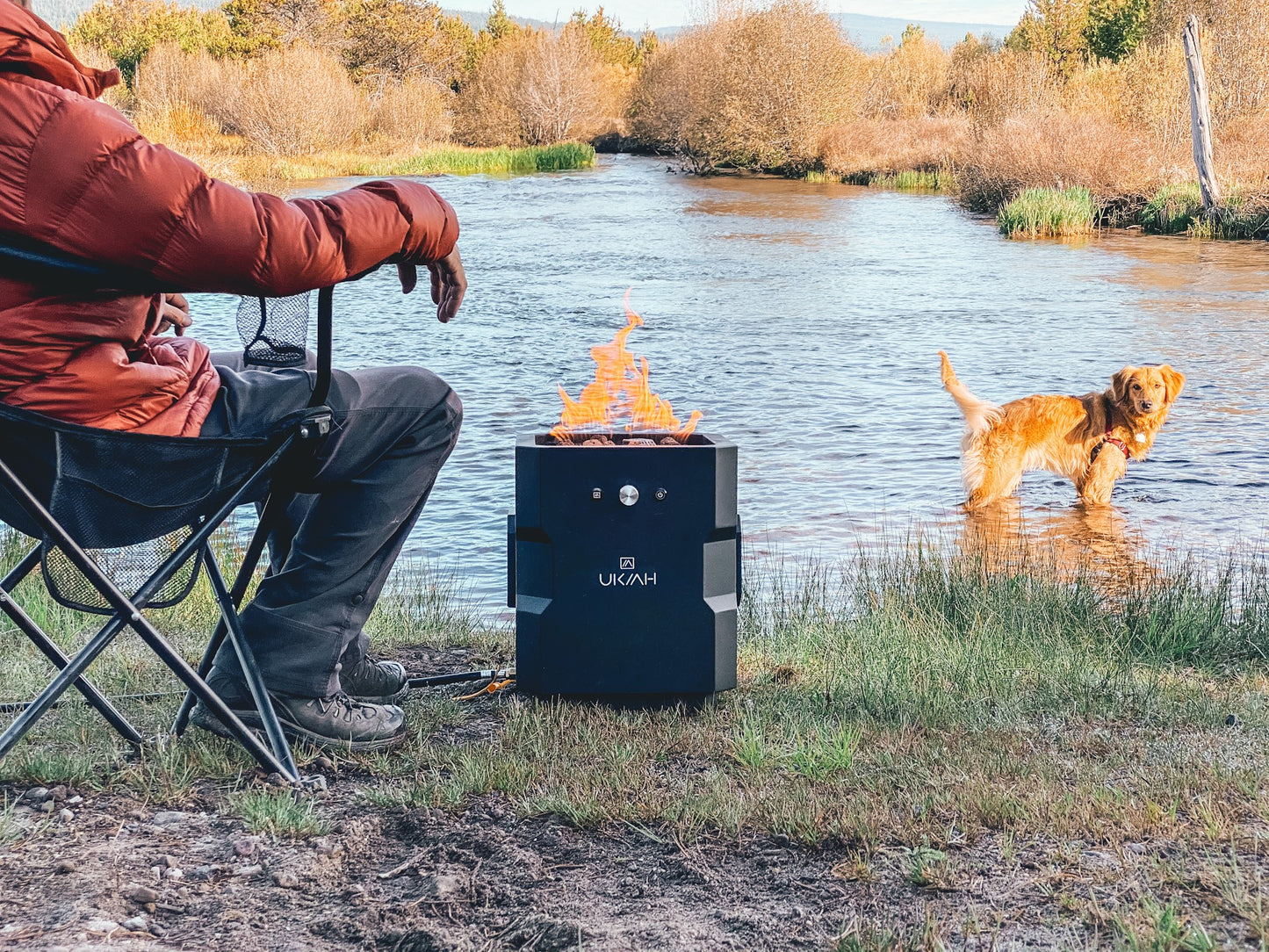 Tailgater Portable Fire Pit - Music and Fire