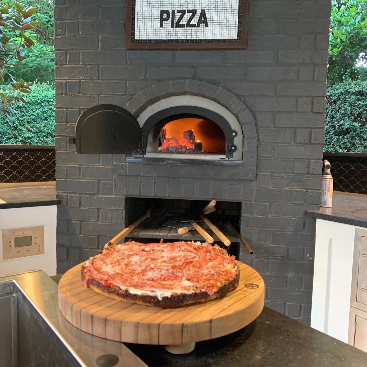 Build Square Brick Pizza Oven Outdoor Fireplace With Pizza Oven