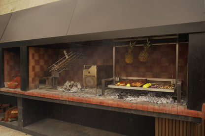 Tagwood BBQ Insert Style Argentine Santa Maria Wood Fire & Charcoal Gaucho Grill without firebricks | BBQ09SS --