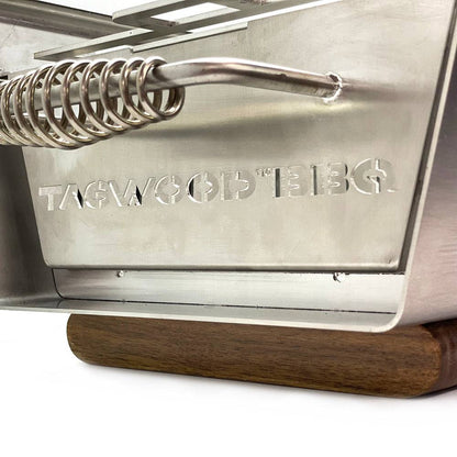 Tagwood BBQ Table Top Warming Brazier | Stainless steel and Acacia wood  | BBQ07SS--