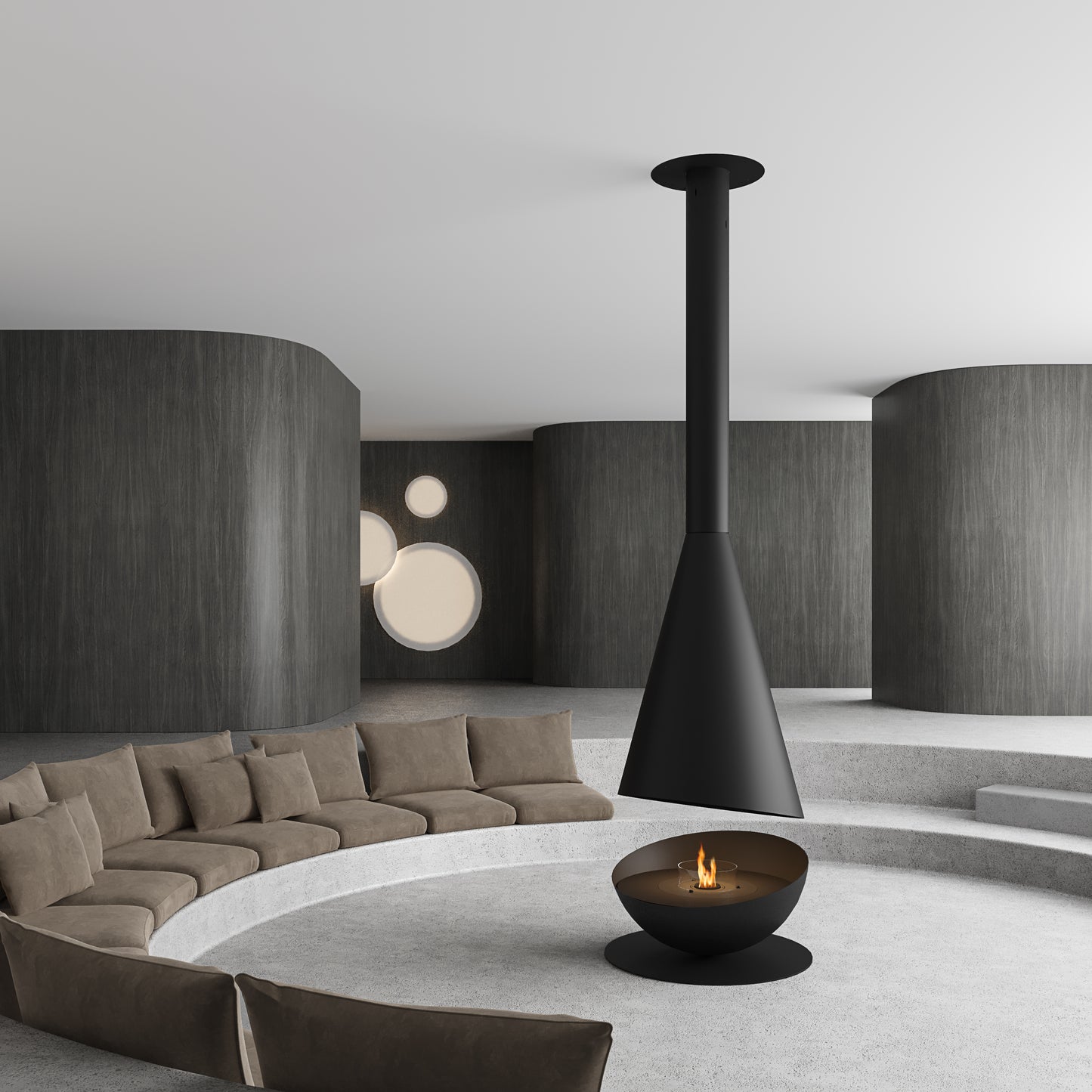 Thales Suspended Fireplace