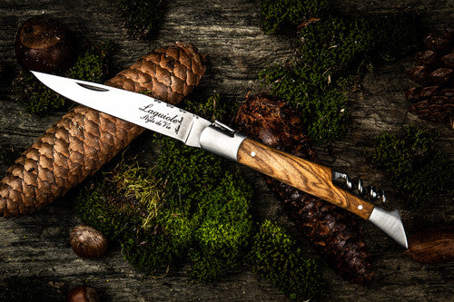 Laguiole Style de Vie Pocket Knife Corkscrew Olive Wood
