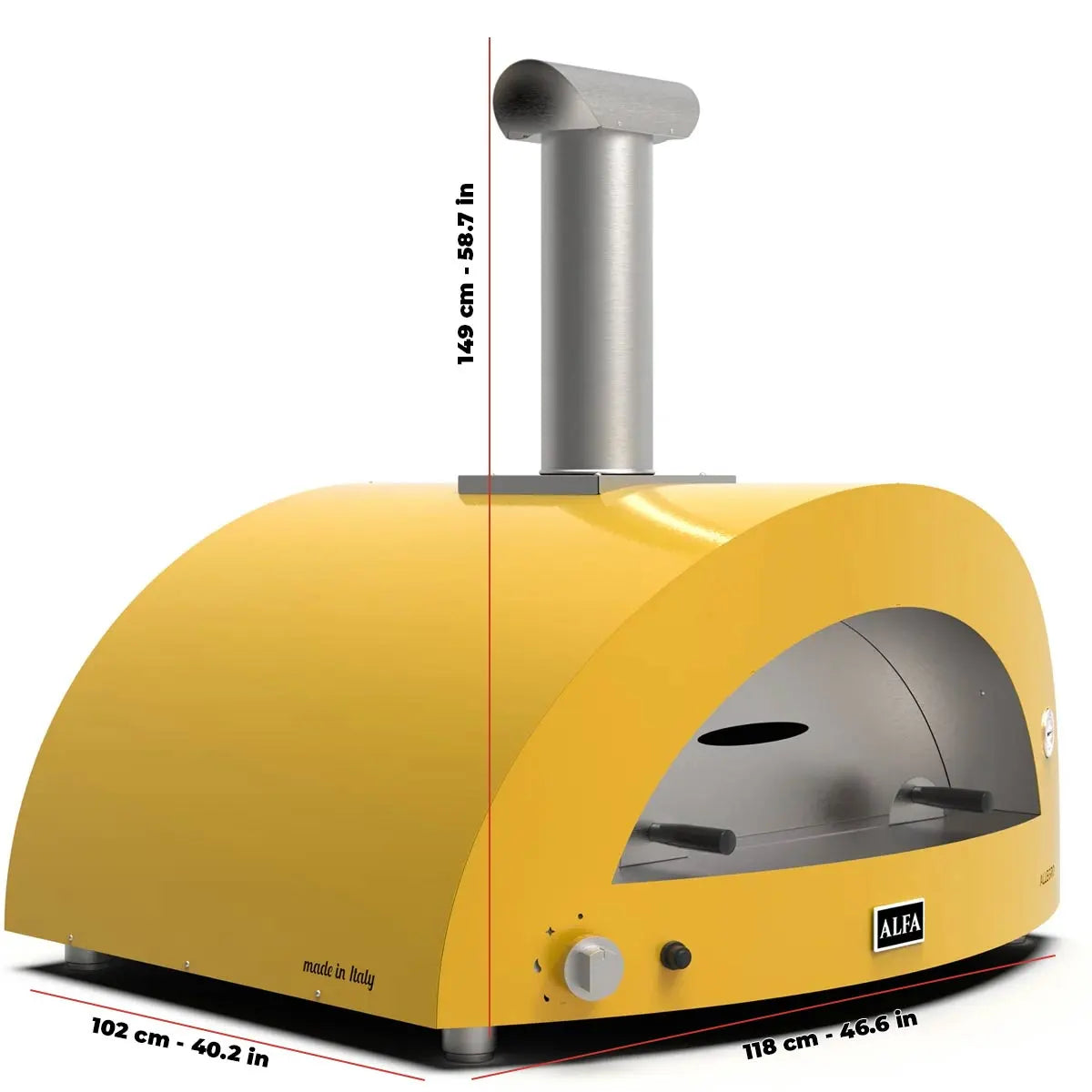 Moderno 5 Pizze Hybrid (Gas + Wood) Fired Pizza Oven