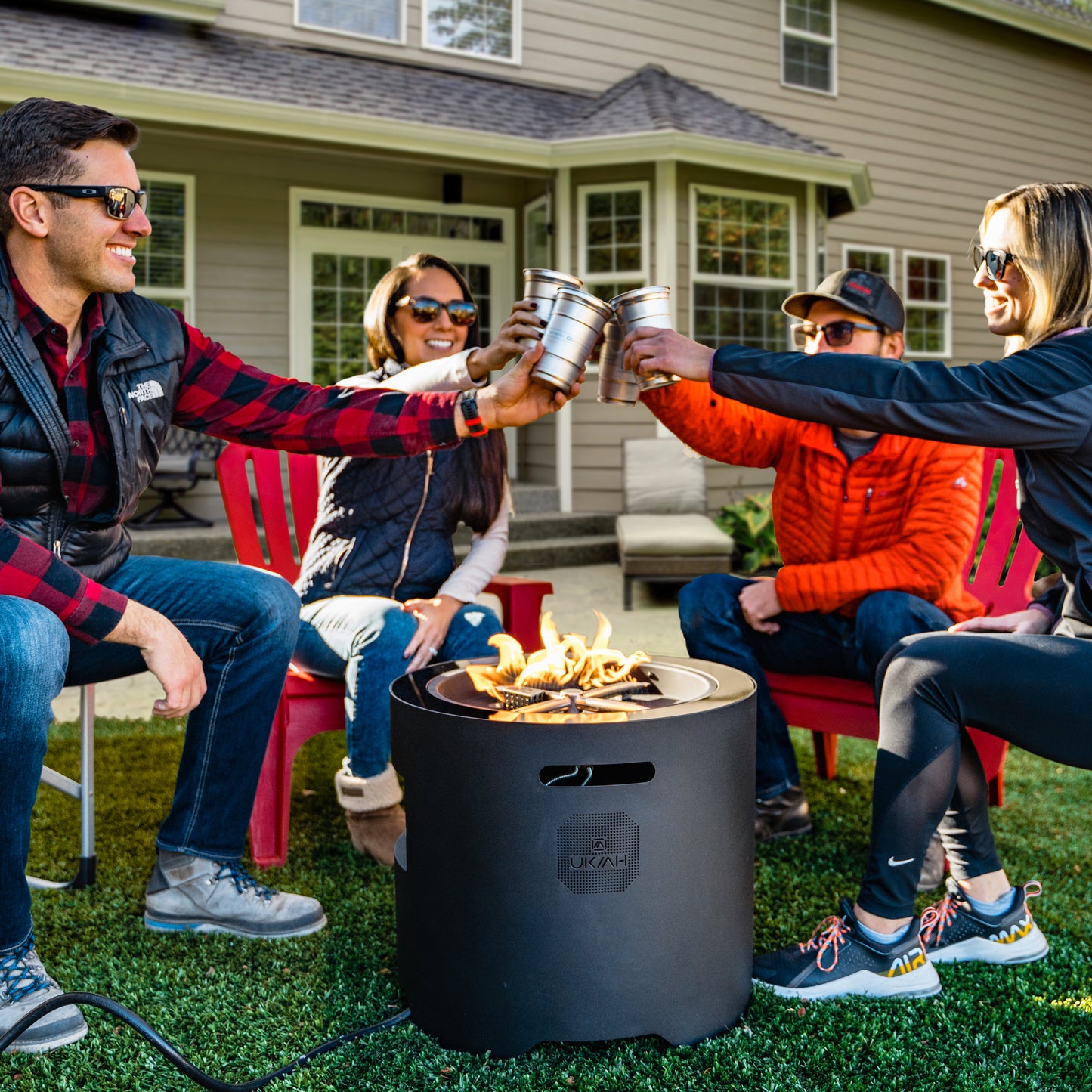 Voyager Portable Fire Pit - Beat To Music Fire Technology