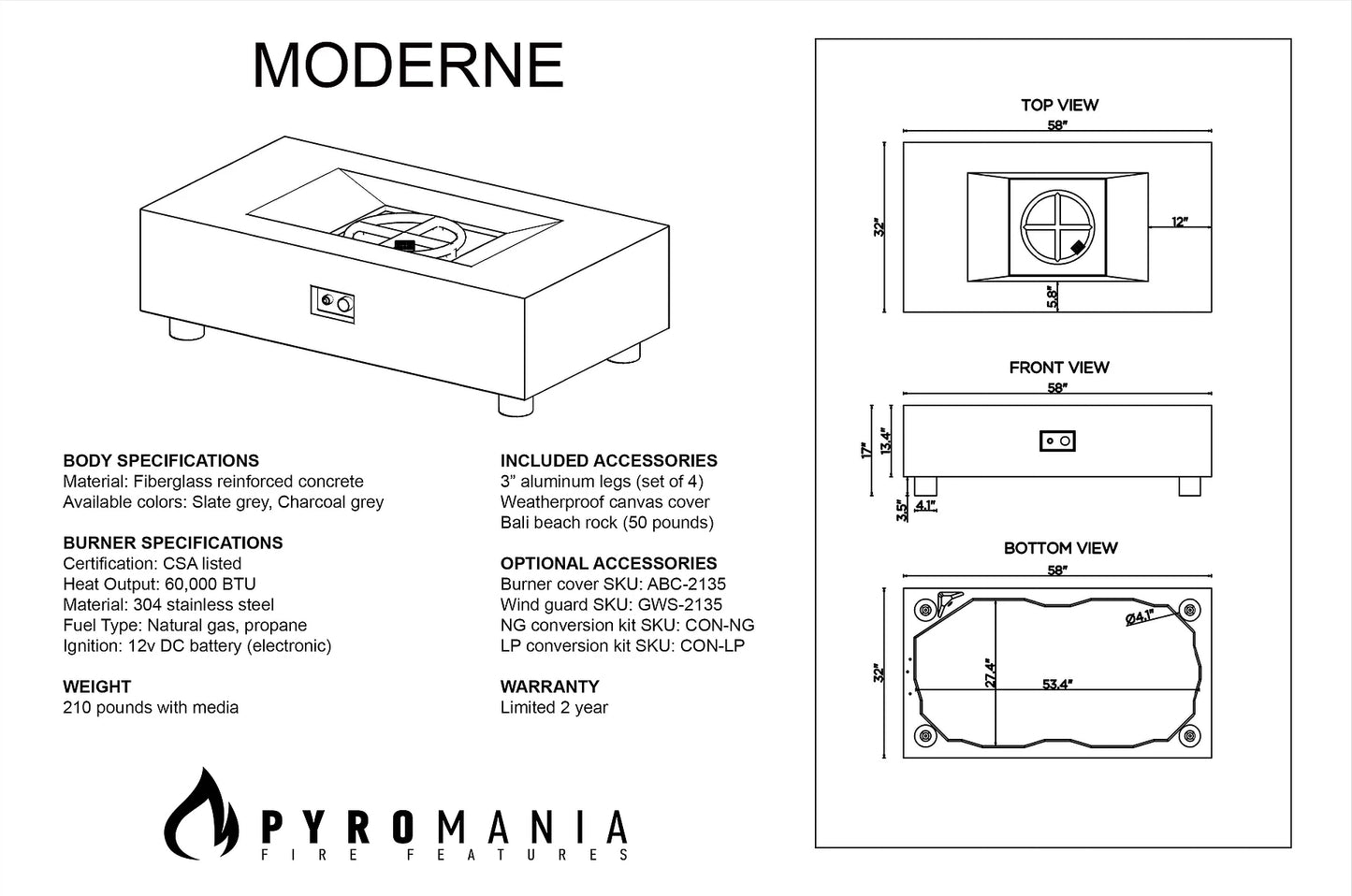 Moderne Fire Table