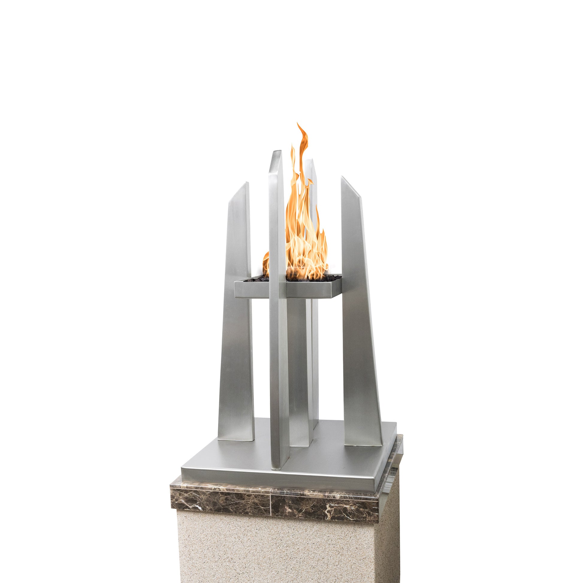 Pointe Stainless Steel Column Ornament - Column Mount – Luxury Fire Canada