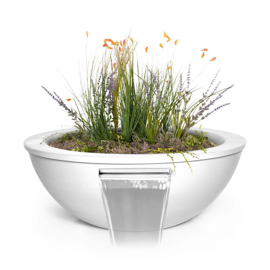 Sedona Planter & Water Bowl - Metal Powder Coat - Pewter (Pew), 48"