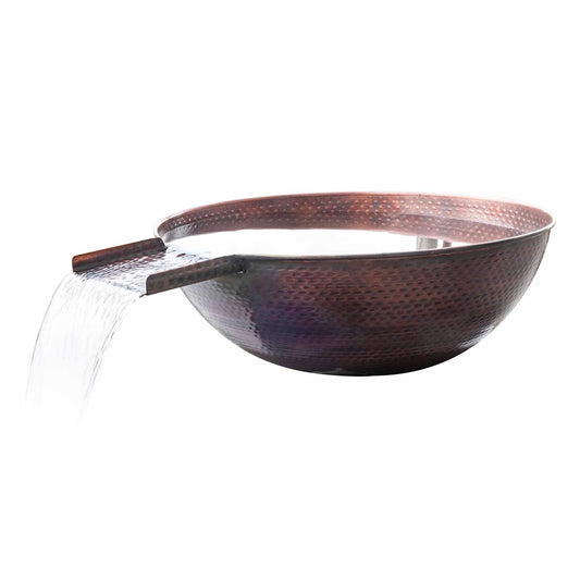 Sedona Water Bowl - Hammered Patina Copper