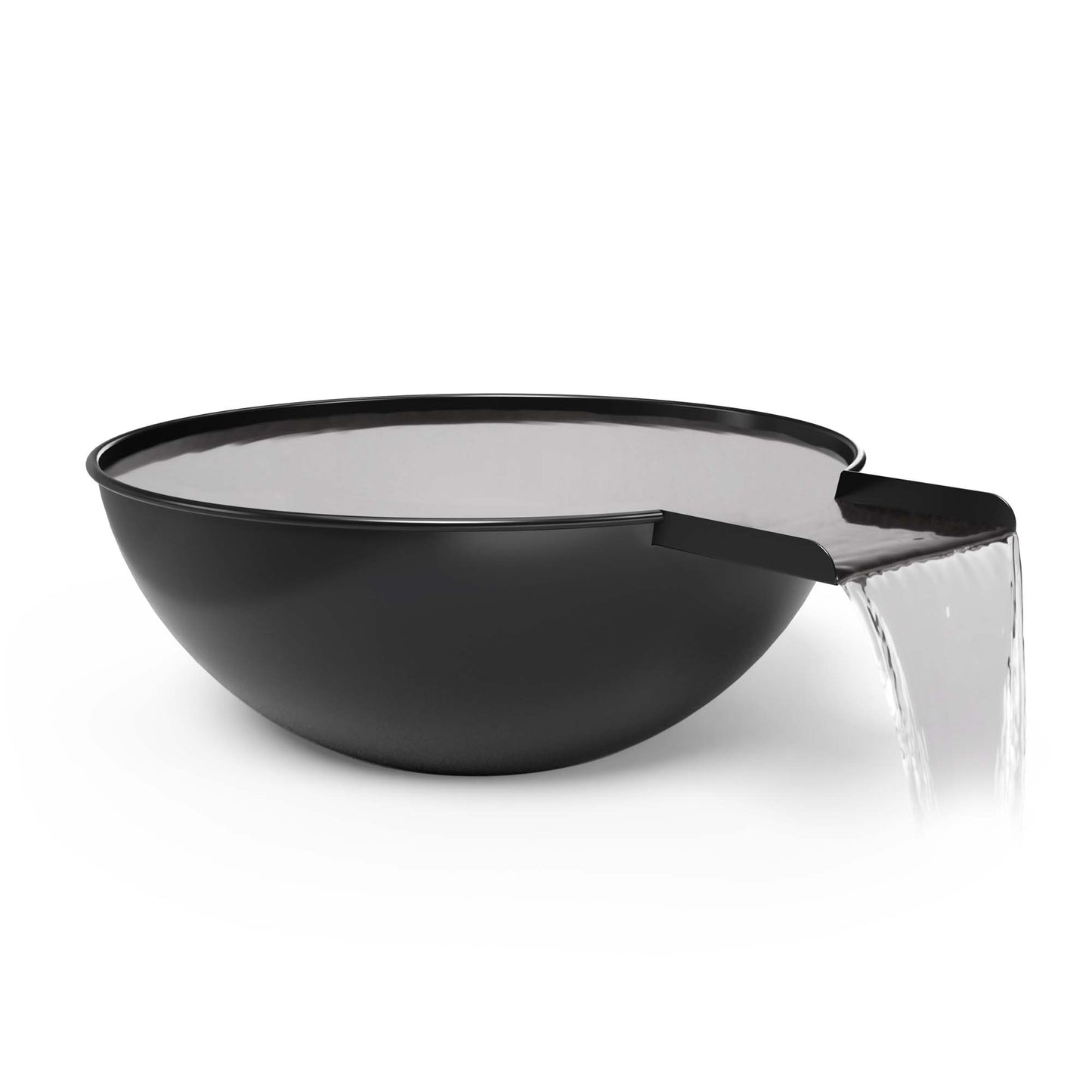 Sedona Water Bowl - Metal Powder Coat - Black (-BLK), 48"
