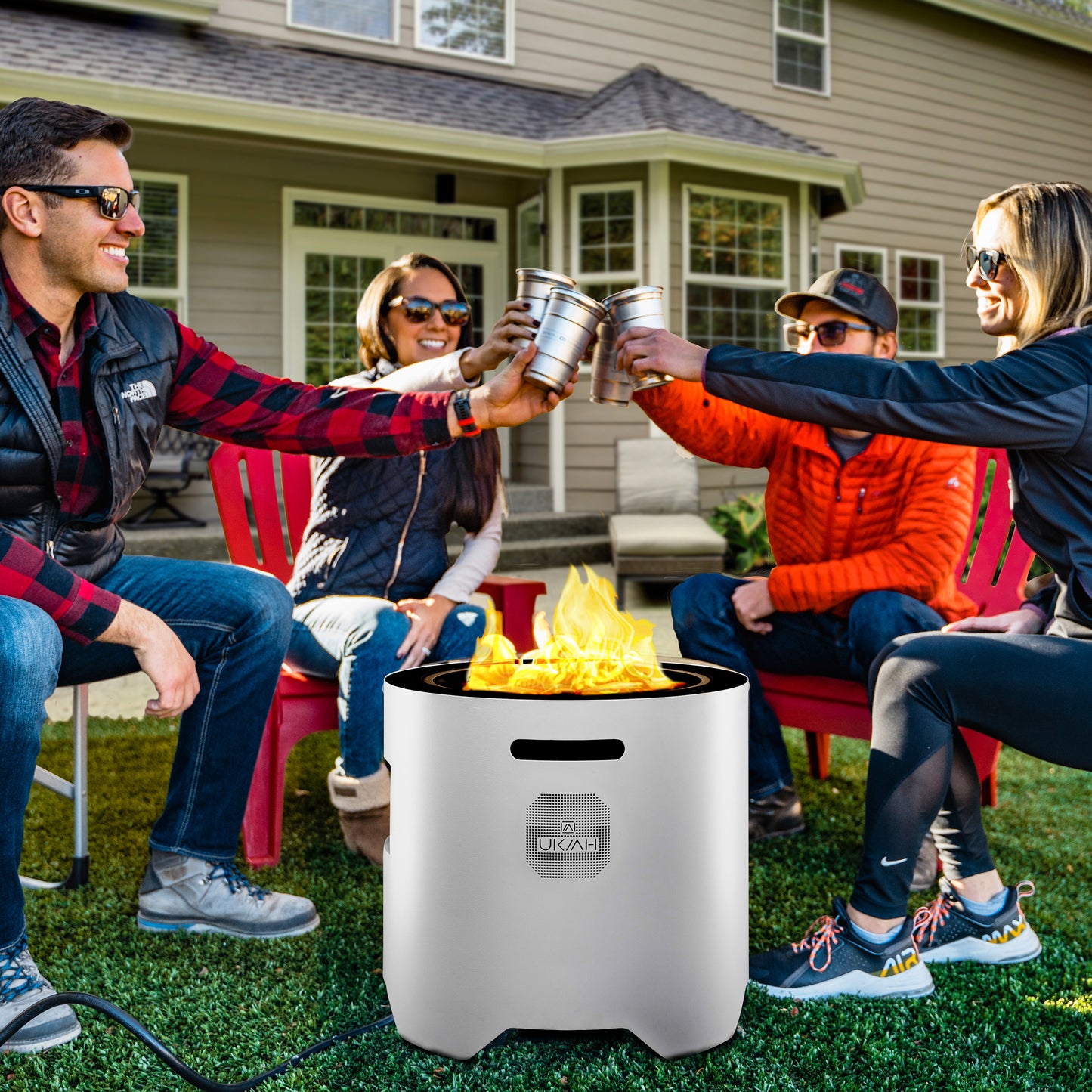 Voyager Portable Fire Pit - Beat To Music Fire Technology